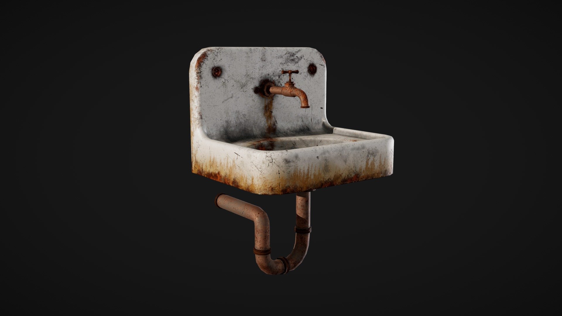 Model for game prepared in Blender and textured in Substance Painter.

Triangles: 2349
Vertices: 1217 - Old sink - 3D model by rendto 3d model