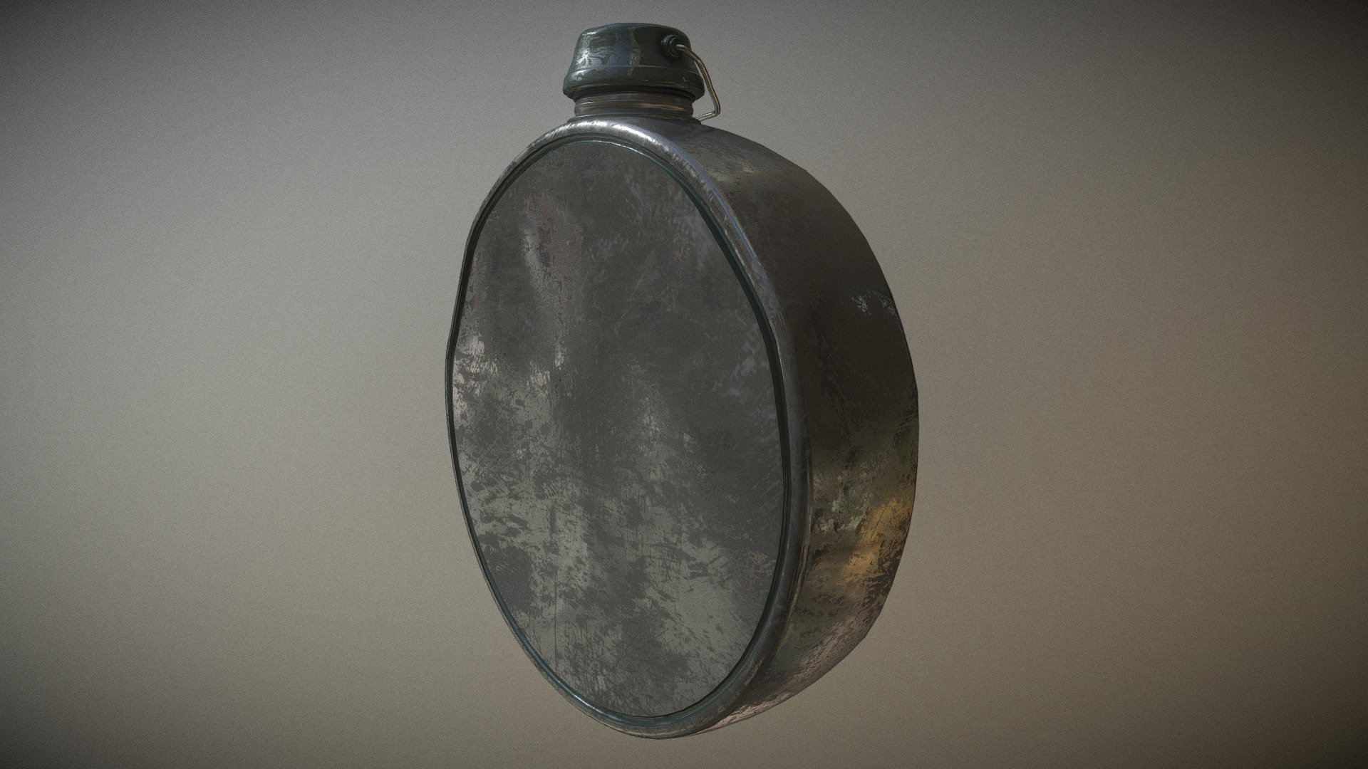This Rounded Flask has been on the battlefield. It has dents and scratches but is still a reliable flask for you to drink out of.

Made in Blender - Rounded Flask (worn/damaged) - Download Free 3D model by DFS studio (@DFS_studio) 3d model