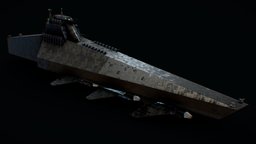 Sci-fi Military Aircraft Carrier