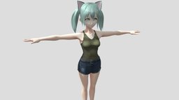 【Anime Character】Female006 (Unity 3D)
