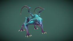 Stylized Great Monster Beast insect, rpg, mmo, rts, abomination, fbx, moba, handpainted, lowpoly, animation, stylized, monster, space, magic
