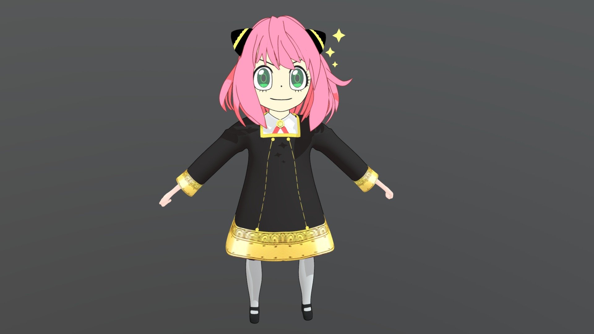 personaje que hice para practicar el 3D anime 2 modelo que publico - Anya - Download Free 3D model by cx00540 3d model