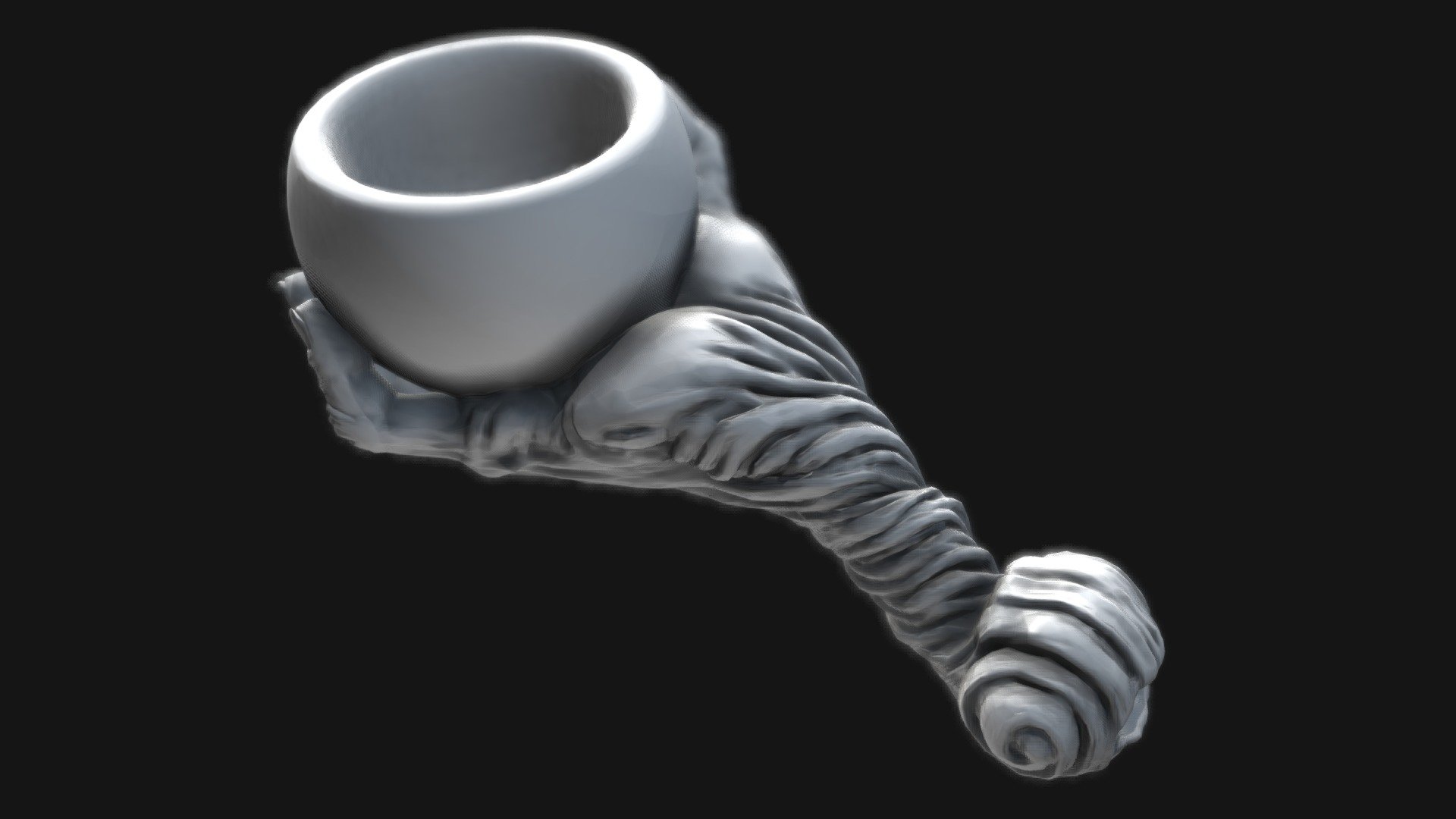 Downloadable! Print on ceramic. A pipe i made for 3d printing. Made in Zbrush 3d model
