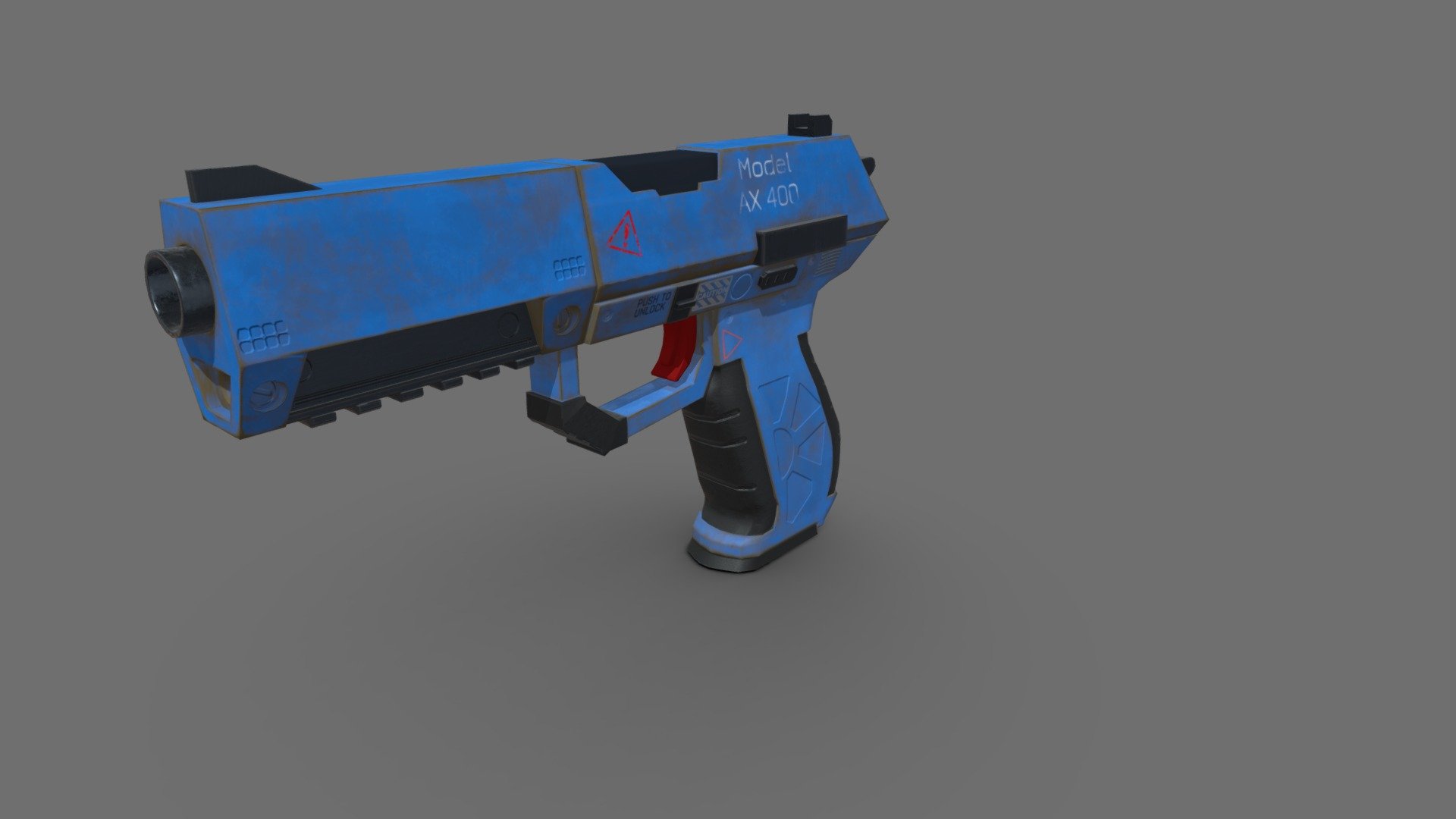 A model of a sci-fi gun. Personal texturing with substance painter. Model lowpoly optimized for game engines - Sci-fi Gun - 3D model by garleth93 3d model