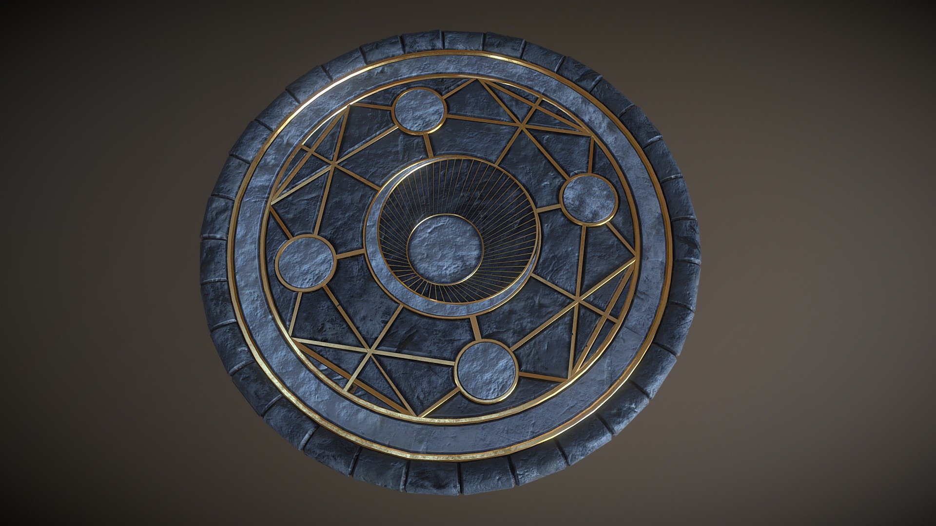 This project is for the Academy of Art University's Game Environment Production course. In this course, I recreated a custom scene from my own D&amp;D world. Here is a magic circle I created for the scene!

See the entire scene on Artstation: https://www.artstation.com/artwork/dKKBDe - Library Interior: Magic Circle - 3D model by Freeflier 3d model