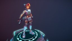 Trap Run | Sky Blade Posed handpaintedtexture, low-poly-model, stylized-handpainted, fantasycharacter, stylized-character, handpainted-lowpoly