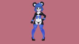 Nuwa Nightstone panda, girl, animated
