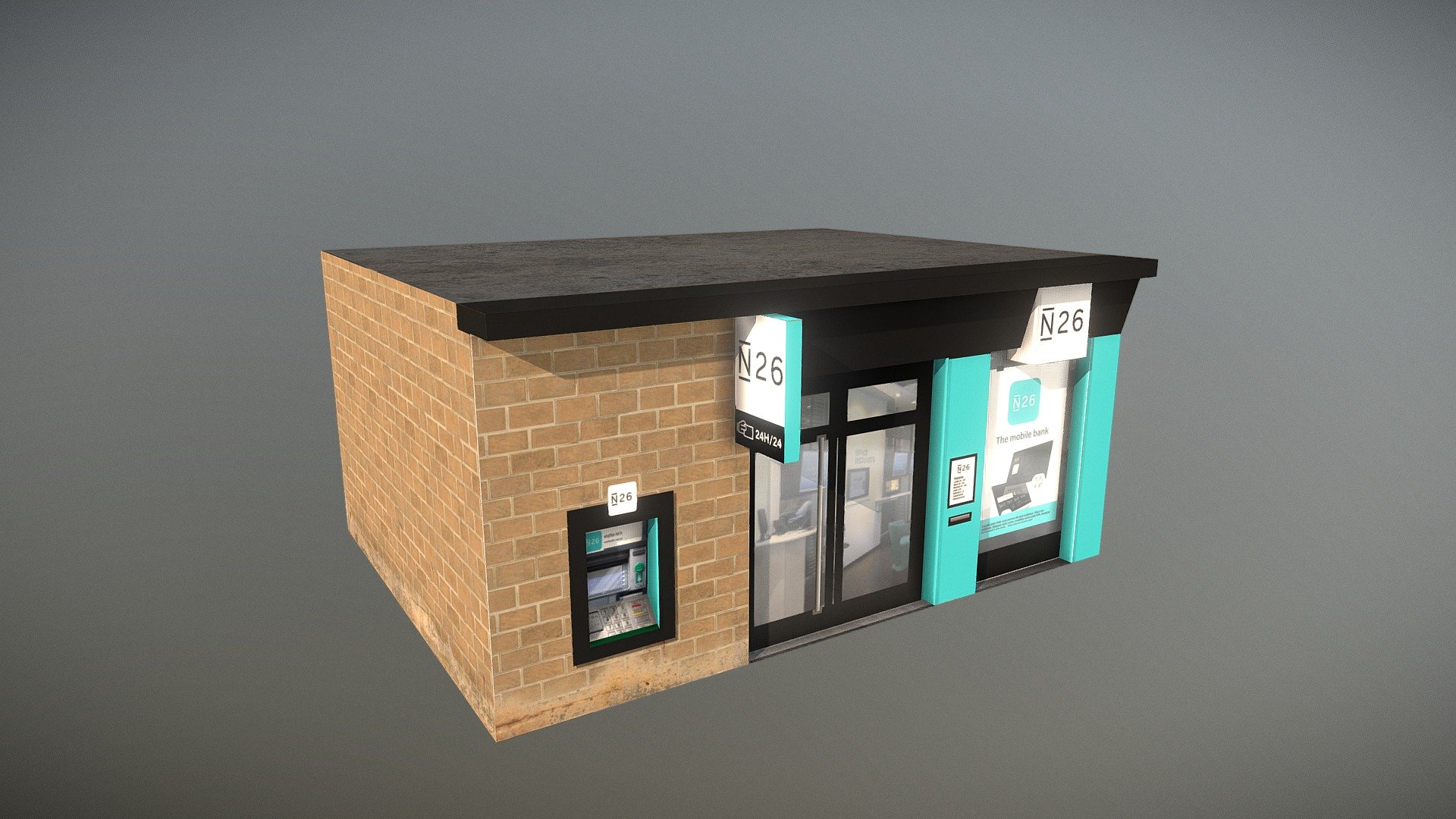 Local agency of the (normally only mobile) bank N26.
Asset created for Cities:Skylines 3d model