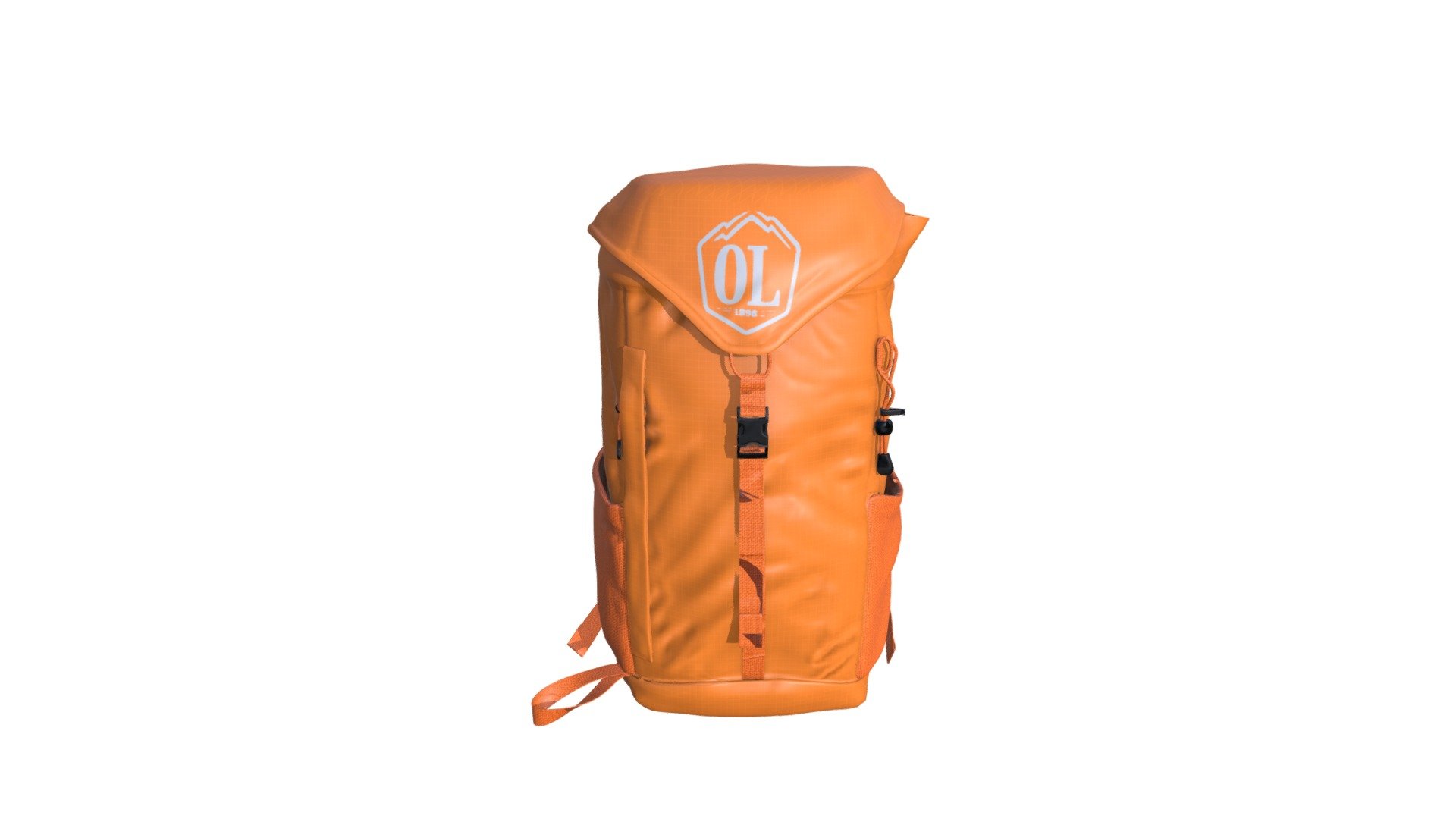 A lightweight, functional daypack featuring inner and outer zipped pockets 3d model