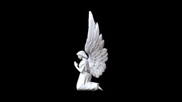 angel bird, people, wings, angel, cemetery, print, statue, woman, sculptures, prayer, art, female, sculpture, wing
