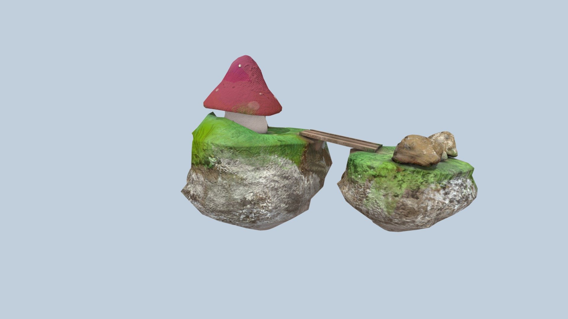 Mushroom House Diorama - 3D model by DennyDigitalDesigns 3d model