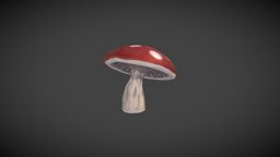 Stylized Mushroom mushroom, cave, vegetation, substancepainter, substance, gameasset, stylized, flya