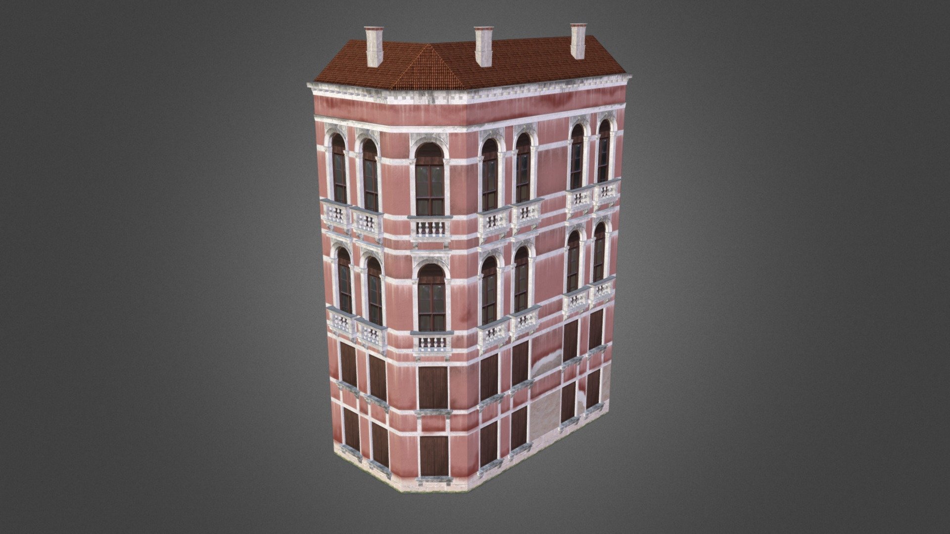 A Venetian building, Created in Blender 2.72. Textures created with Photoshop. Source textures from CGTextures 3d model