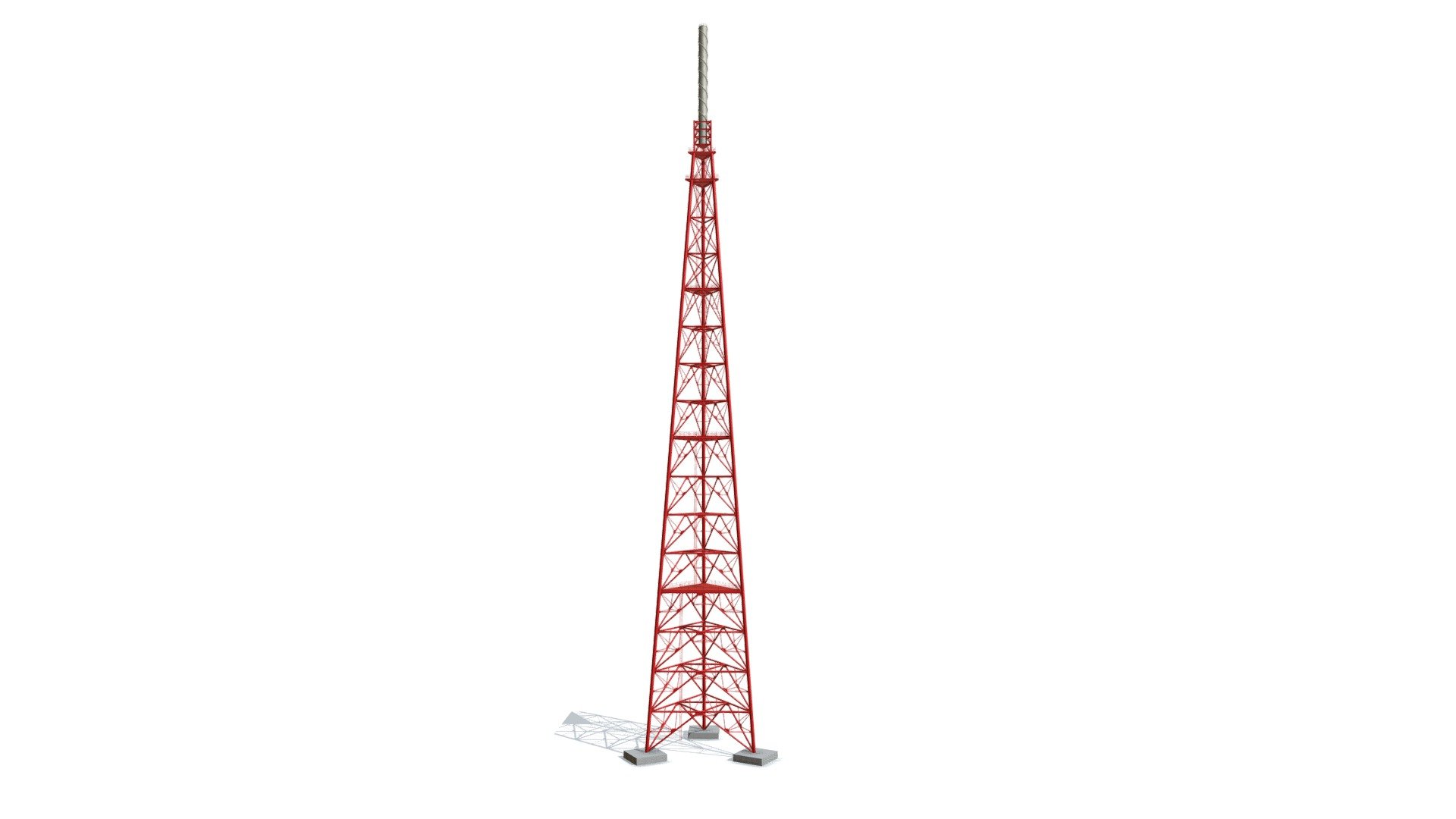 Detailed 3d model of industrial tower 3d model