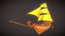 Perahu Lancang Kuning sail, ships, boats, heritage, ocean, travel, sailboat, kingdom, museum, 3d-modeling, 3dsmax, ship, sea, boat