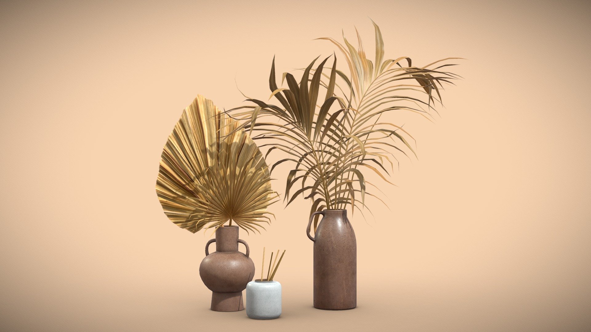 Dry Leaves in Vases

The color combination and shapes of this set of dry tropical leaves will bring a nice aesthetic touch to your indoor renders.

Model is optimized for subdivision.

4k Textures




Vertices  11 988

Polygons  10 464

Triangles 20 648
 - Dry Leaves in Vases - Buy Royalty Free 3D model by AllQuad 3d model