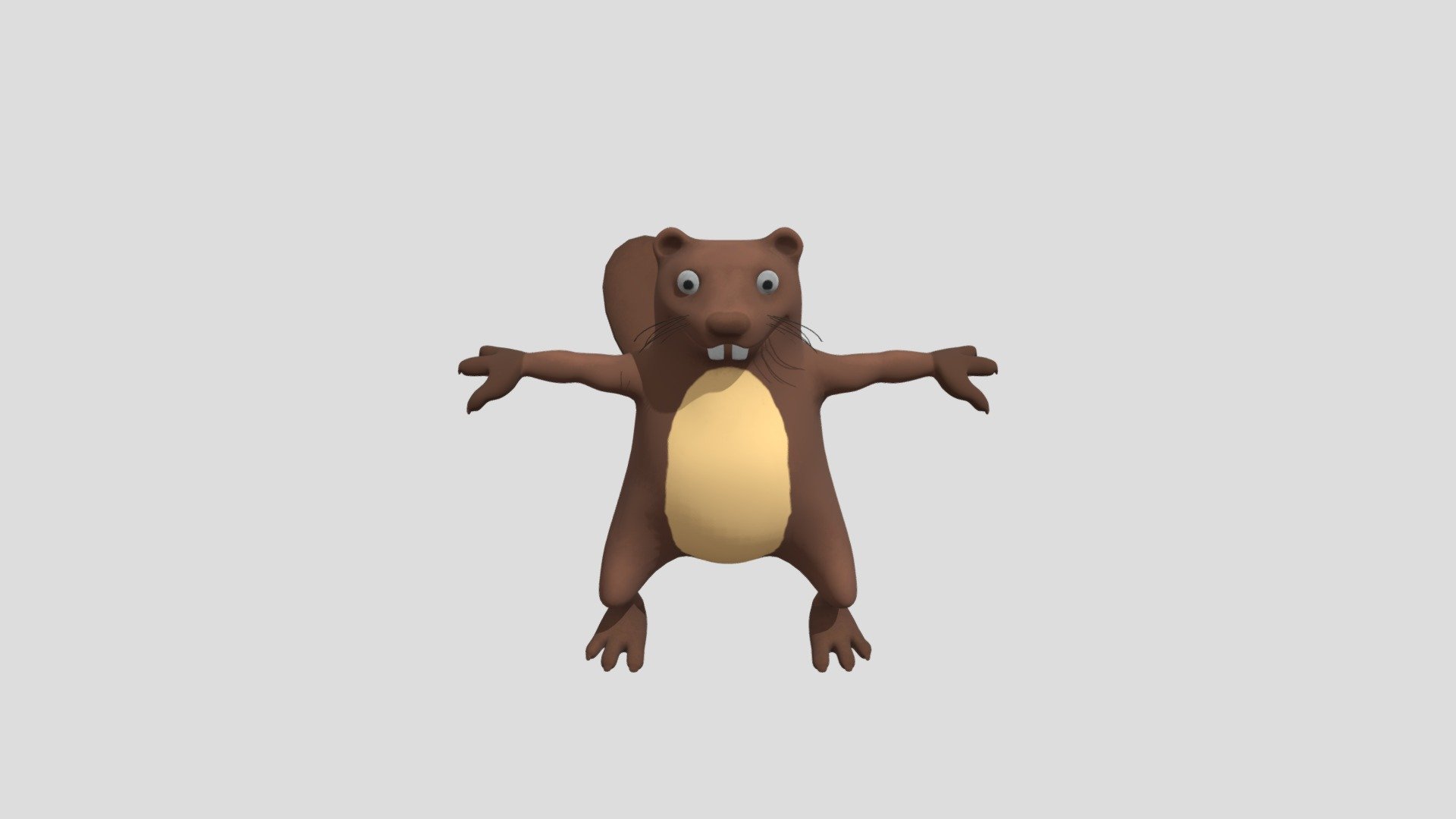 Cartoon Beaver - Download Free 3D model by madking 3d model