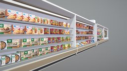 Frozen Food Aisle (Left Side) shopping, store, supermarket, products, shelves, groceries, aisle, frozen_food