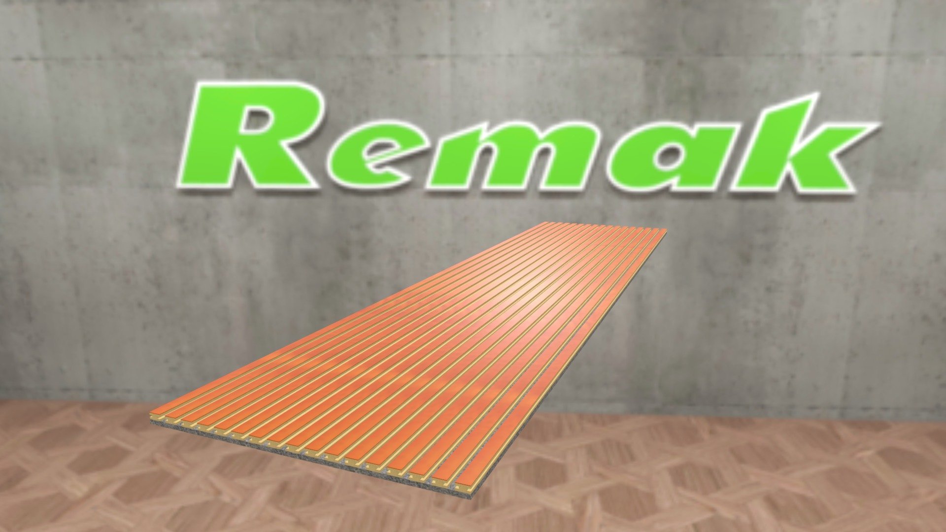 Acoustic Slats wall panel - 3D model by Remak 3d model