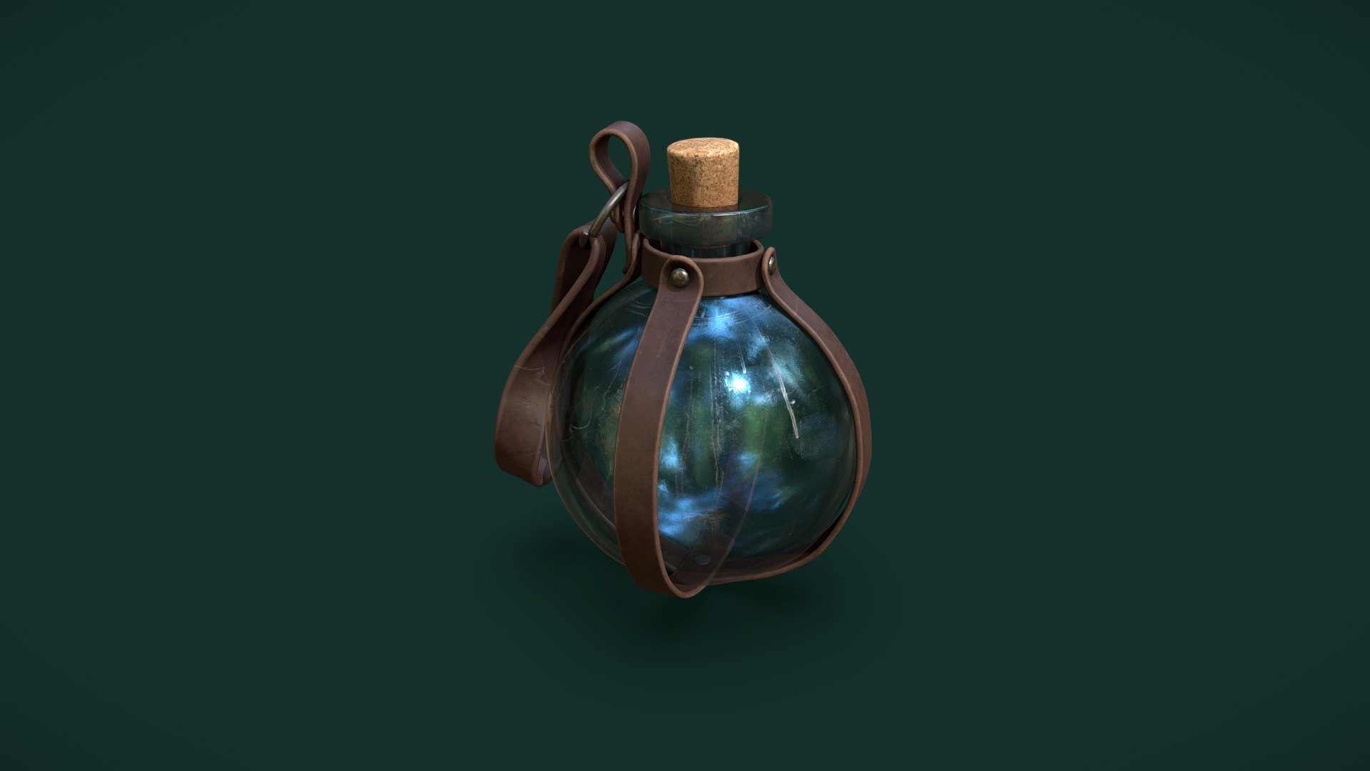 Small potion bottle Potion with leather straps.
Blender/Substance - Small bottle - Download Free 3D model by shuvalov.di 3d model