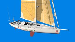 Le voilier Ecureuil dAquitaine 2 de T. Lamazou globe, voile, imoca, around-the-world, sailing-ship, vendee, sport, lamazou