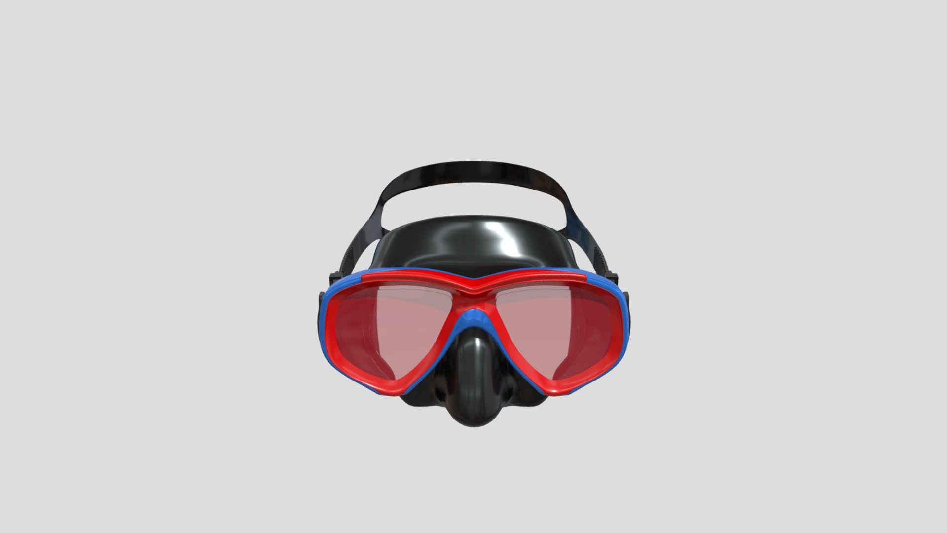 Mask, Maschera Subacquea Monovetro Temperato - Maschera subacquea - Diving mask - FST studio - 3D model by FSTstudio 3d model