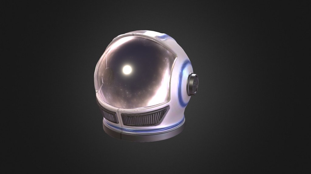 Futuristic Astronaut Helmet 3D Game Asset - Space Helmet - 3D model by JackFarrand 3d model
