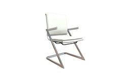 Lider Plus Conference Chair White modern, white, furniture, chrome, hospitality, zuo, zuomod, chair, zuo3d, conferencechair