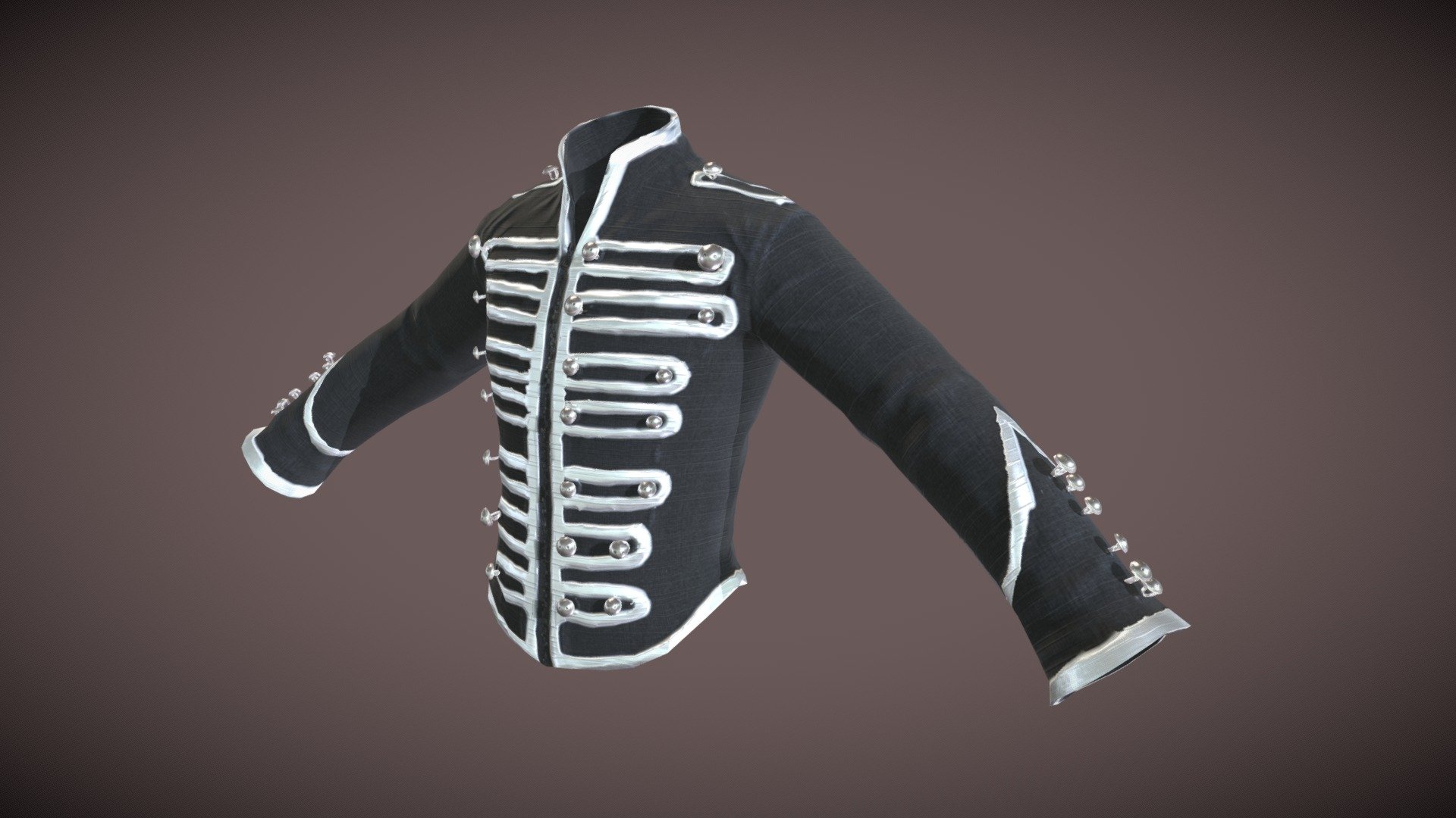 This month for my class I decided to dig deep into my emo roots and model something close to my heart. This marching band jacket is heavily inspired by those worn in My Chemical Romance's Black Parade Video - Black Parade Jacket - Download Free 3D model by MaIeficar 3d model
