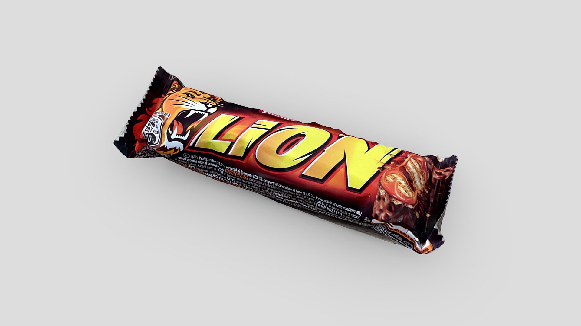 Lion Candy Bar - Lion Chocolate Bar - Download Free 3D model by Qlone 3d model