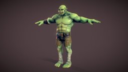 Orc Sculpt green, orc, lotr, greenskin, stylized, fantasy, wow