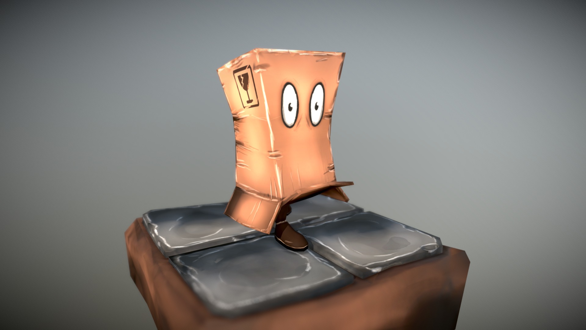 Hello! I'm Guilherme Teres Nunes, from Uniday Studio, and I created this 3D character model to help you guys with your study projects and others. I also use them in my free Component Templates (free game mechanics scripts, for UPBGE - Blender Game Engine). If you want to check these templates, you can access my github:
https://github.com/UnidayStudio

I'm planning to use this model on my tutorials on youtube (in portuguese):
https://www.youtube.com/unidaystudio/

The model includes the character and a ground block. All the textures was hand painted by me. The .blend also includes some animations: Idle, Walking, Running, Jump Up and Jump Down.

I hope you enjoy! :) - Paperbox Guy - Free 3D Character Model (Game) - Download Free 3D model by Uniday Studio (@unidaystudio) 3d model