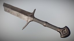 Withered Blade two, medieval, rusty, norway, handed, bastard, engraved, old, dusty, greatsword, aged, withered, decayed, oslo, hamar, asset, game, free, sword, fantasy, download, blade
