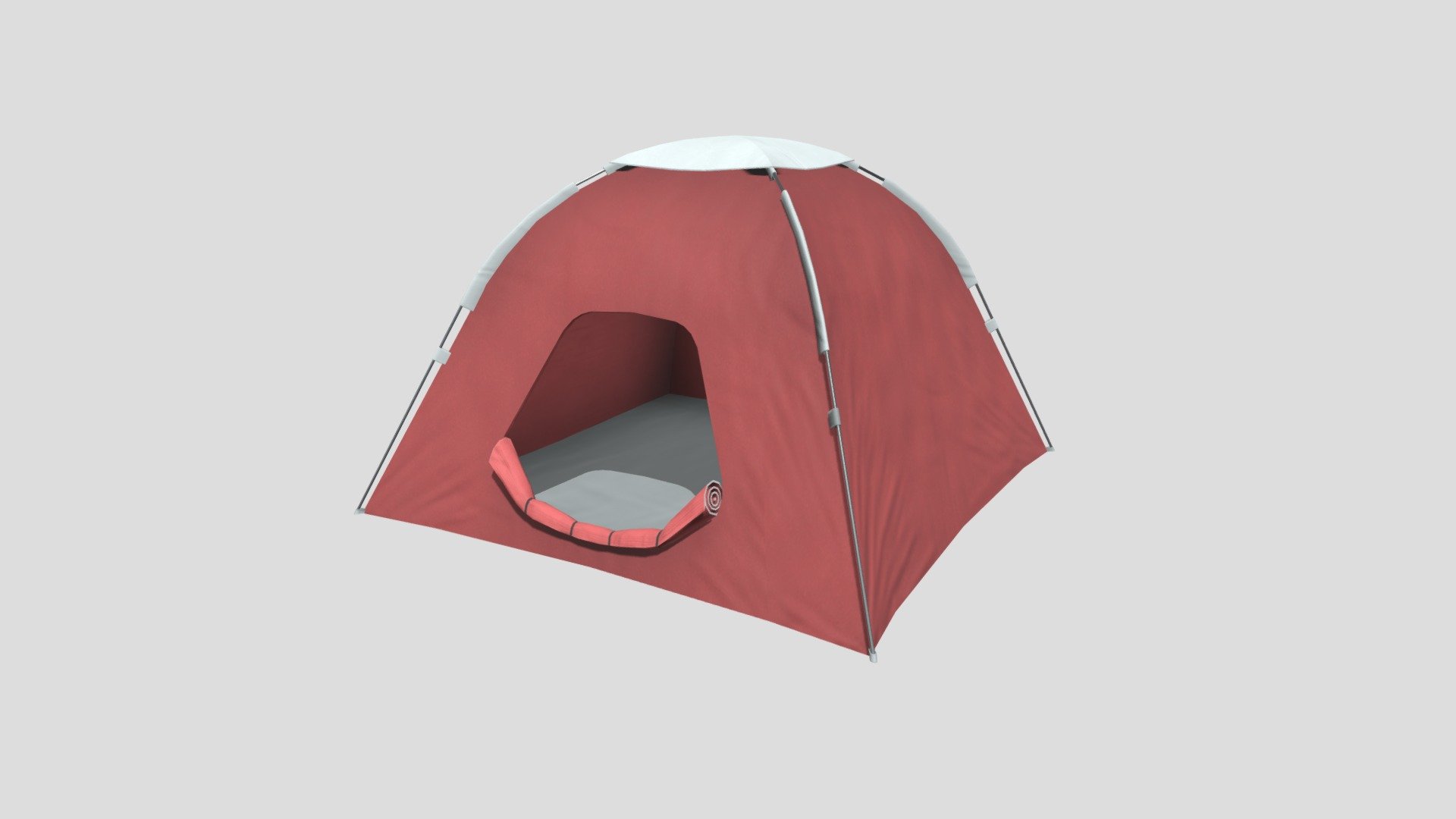 Low poly of a modern tent, made with Autodesk Maya and textured with Substance Painter - Modern Tent - 3D model by Olívia Teixeira (@oliviateixeiracs) 3d model