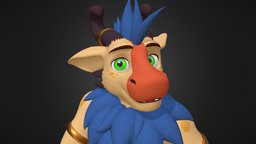 Carbon avatar, anthro, jewellry, chubby, furry, vrchat, dragon