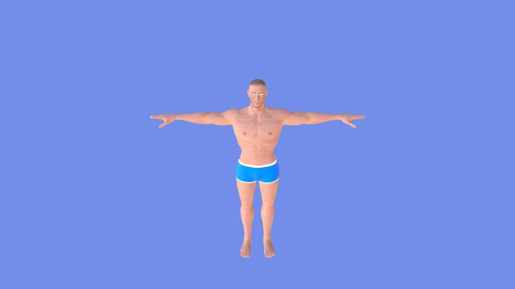 Swimmer Man - Carl - 3D model by duzioo 3d model