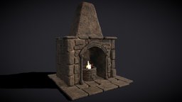 Medieval Mud And Stone Fireplace fireplace, food, castle, other, fun, viking, medieval, architectural, component, rustic, cabin, colonial, forge, blacksmith, heating, frontier, models, cooking, mantle, primative, various, stone, interior