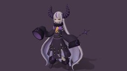 Laplus Darknesss Low poly model lowpoly, hololive, laplus_darkness