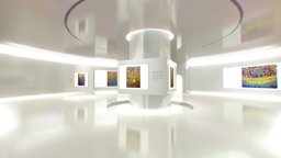 Round Little Art gallery room, round, showroom, art-gallery