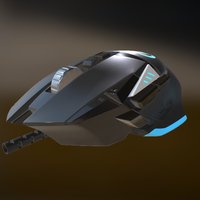 Logitech G502 mouse, gaming, logitech, g502, blender