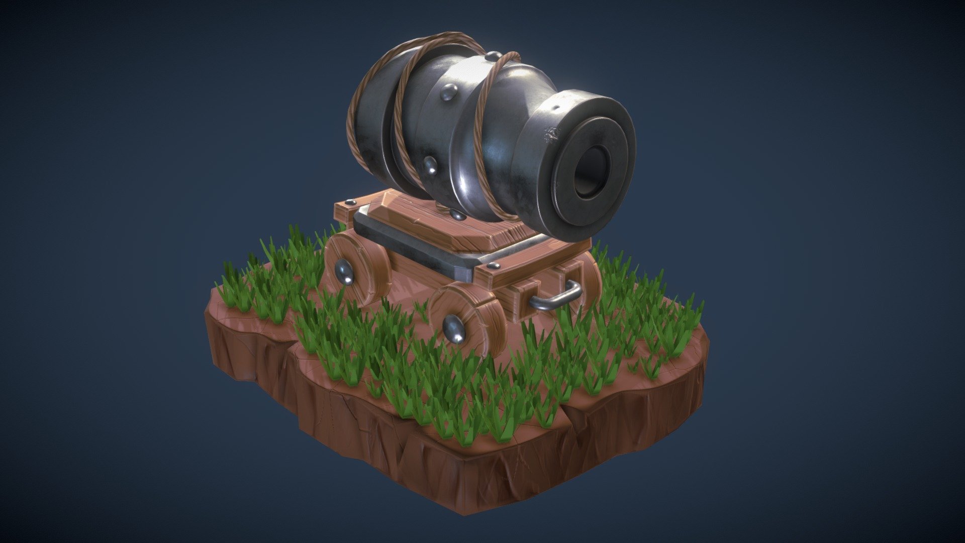 3D modeling of Clash of Clans cannon cart made in Blender and textured into Substance 3D painter, all special thanks to Marcos Britto from InsightZ 3d model