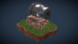 Clash of Clans Cannon Cart clash, cannon, fandom, clans, game-model, clash-of-clans, lowpoly, gameasset, gameready