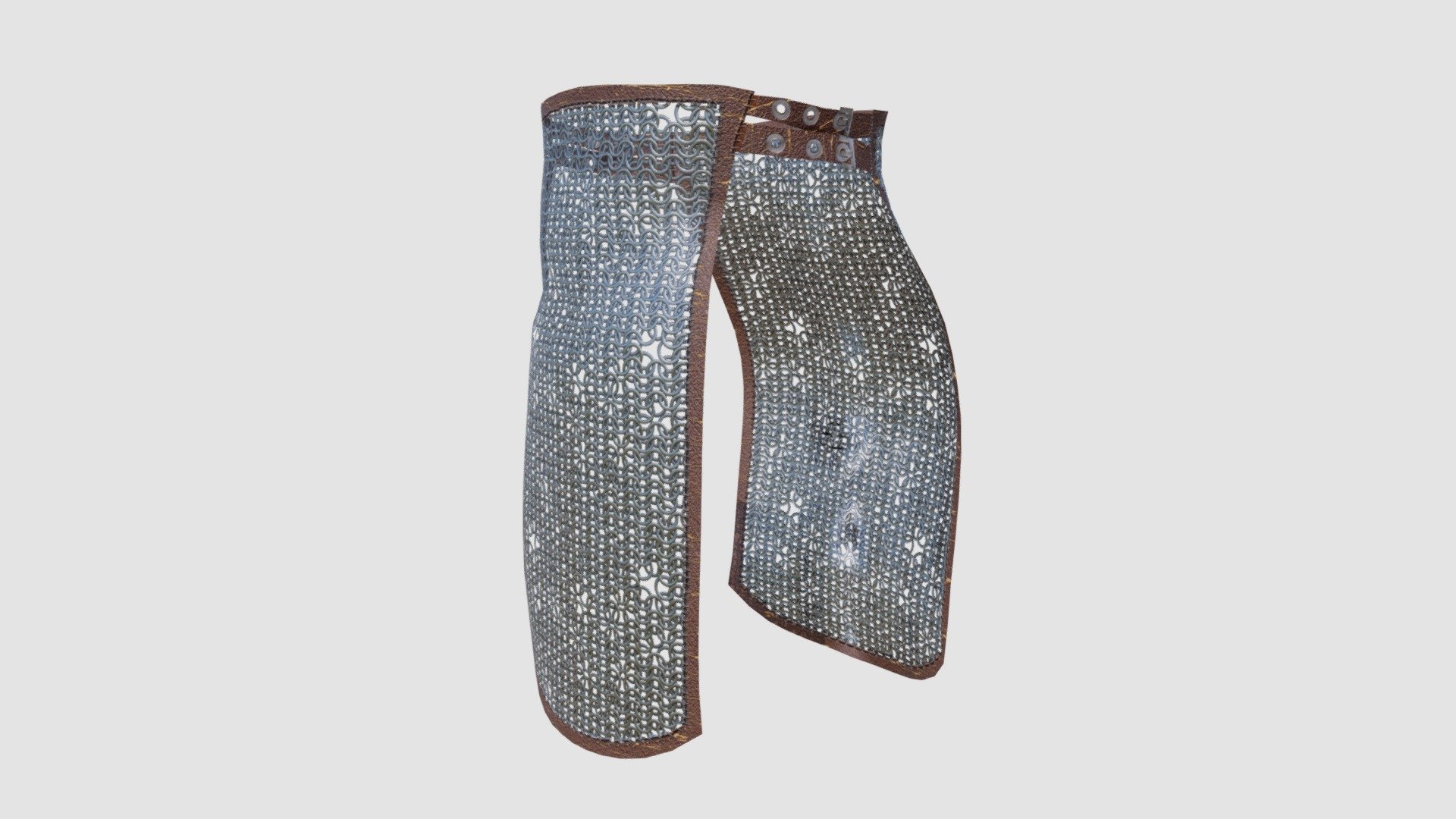 Check out my website for more products and better deals!   👉 SM5 by Heledahn 👈


This is a digital 3d model of a waist chainmail skirt. The skirt can be wrapped around the ribcage or the waist of the character, offering protection to the vulnerable organs of the belly and the lower back (kidneys and spine). It is made of iron rings, interconnected to form a thick and resistant chainmail, yet it is light. Ideal for characters that need to move fast, or those who have less strength.

The skirt has a very small number of polygons. All the details, such as the buckles and holes, are constructed through the textures.

Textures come in 4K for perfect closeups.

This product will achieve realistic results in your rendering projects, being greatly suited for close-ups due to their high quality topology and PBR shading 3d model