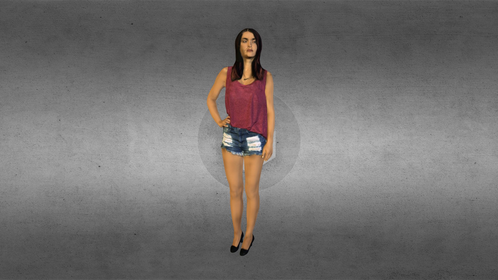 Girl in the city - 3D model by lucadibe 3d model