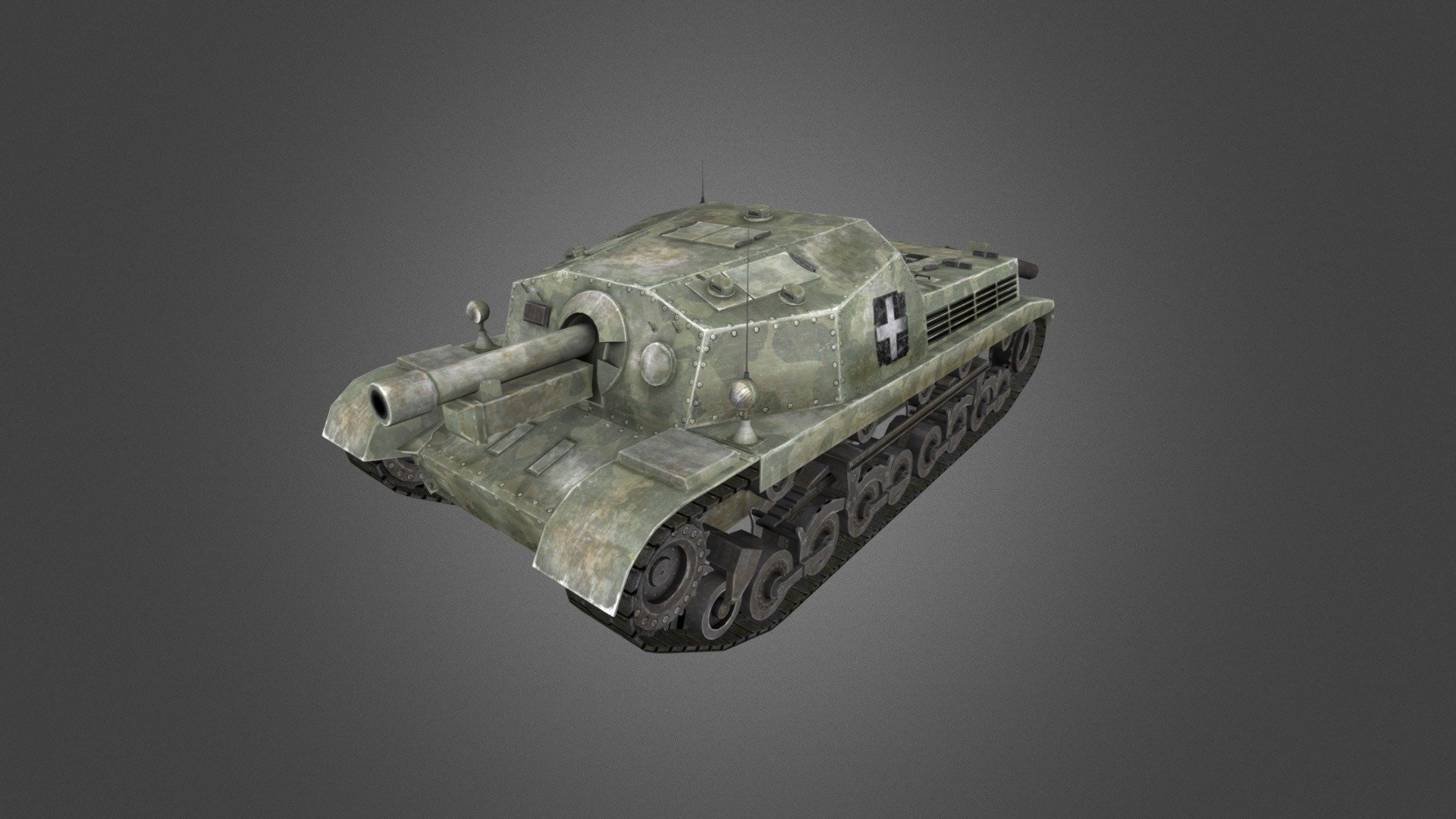 Game Ready low poly 3d model of 43 M Zrinyi I I Tank

Download: http://gamedev.cgduck.pro - 43 M Zrinyi I I Tank - 3D model by CG Duck (@cg_duck) 3d model