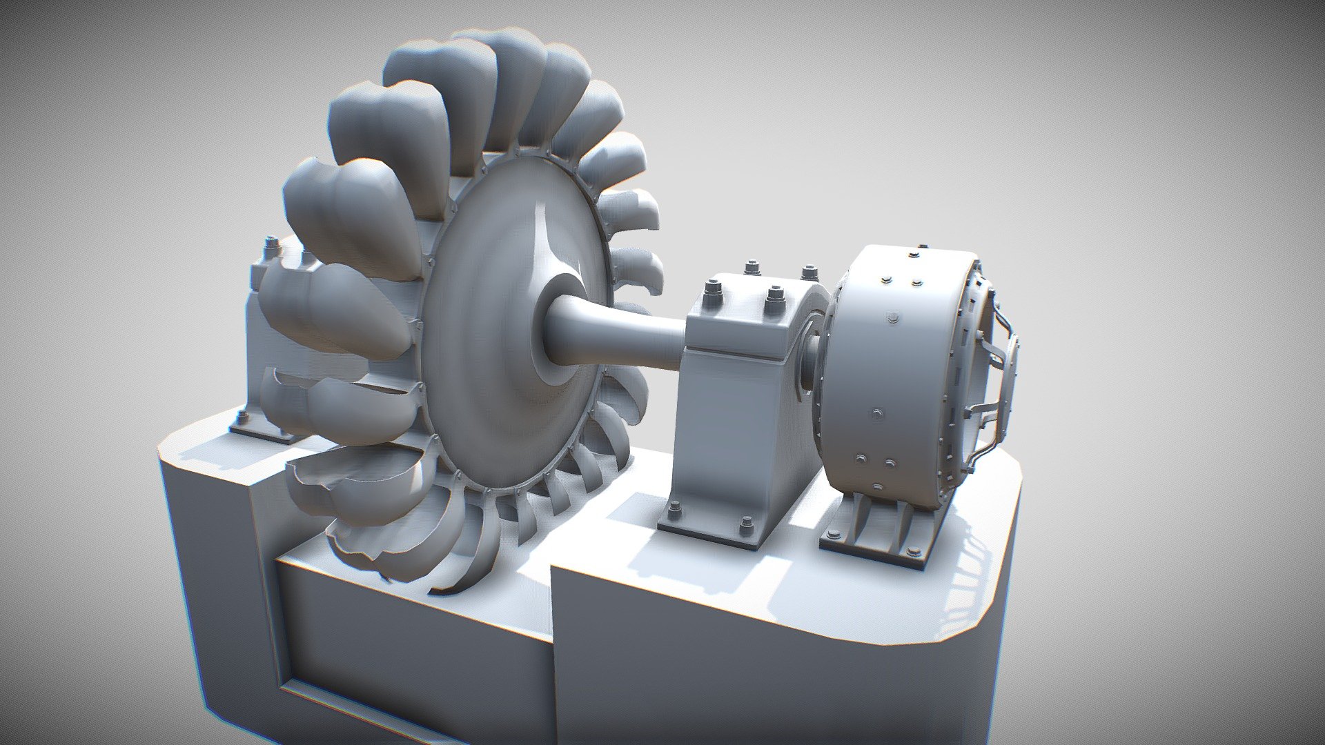 Electric generator with water for a sostenible world, for any question contact me: carlocaputo9@gmal.com (if you buy 50 dollars worth of 3d models, i will send you 2 models of your choice for free) - Water Turbine - Buy Royalty Free 3D model by carlcapu9 3d model
