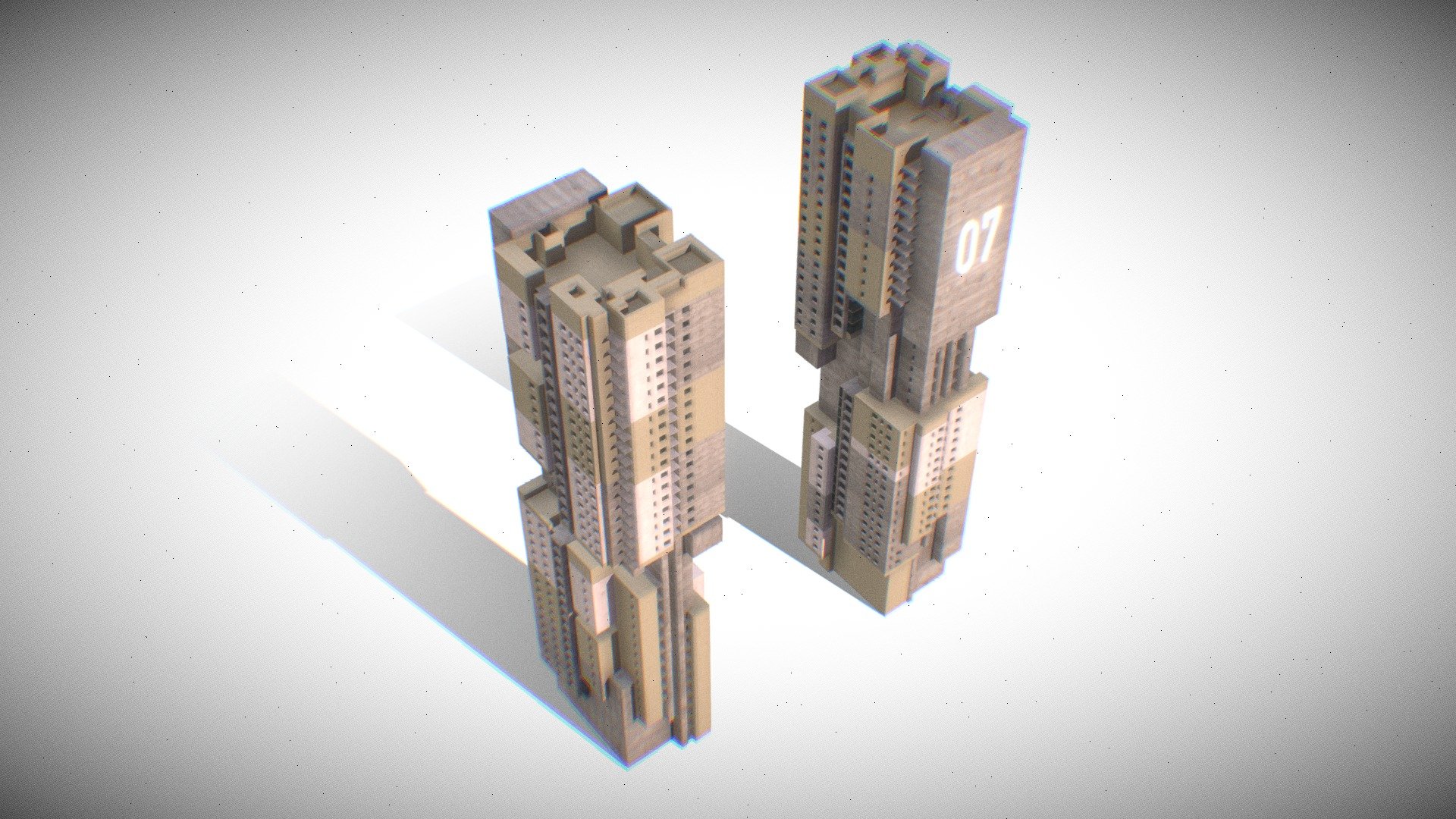 -Cyberpunk
-Highrise
-Twin towers - Korean Apartment 2 - Download Free 3D model by route_kahal (@routekahal) 3d model