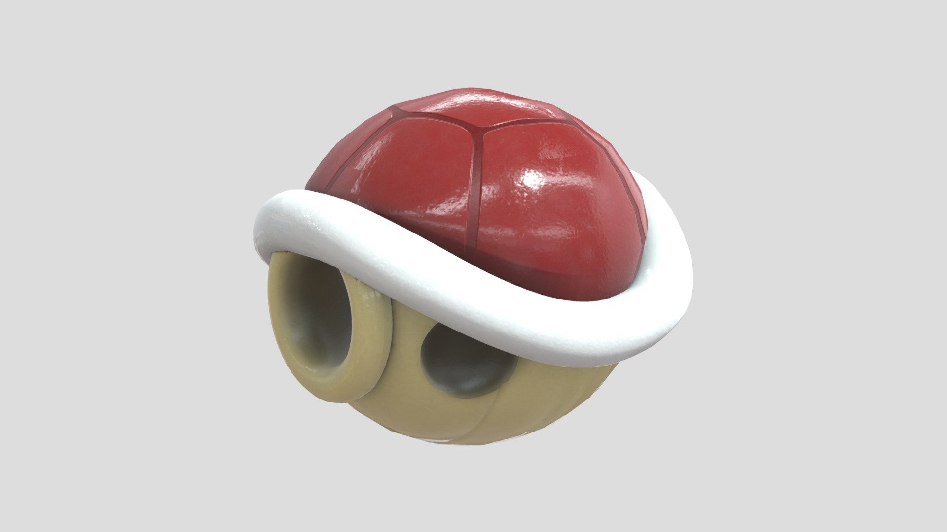 Mario Shell Red - Download Free 3D model by Thomas Fugier (@thomas.fugier) 3d model