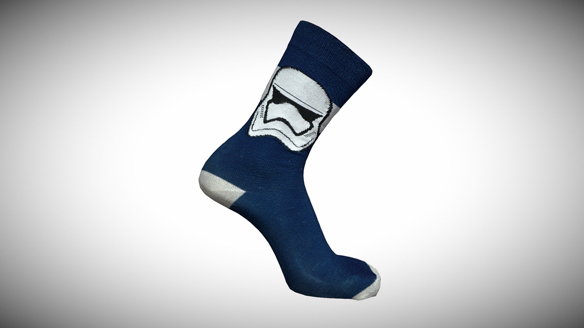 Star Wars sock 3D scanned using a custom 3D scanning rig. Total scanning and processing time: 14 minutes 3d model