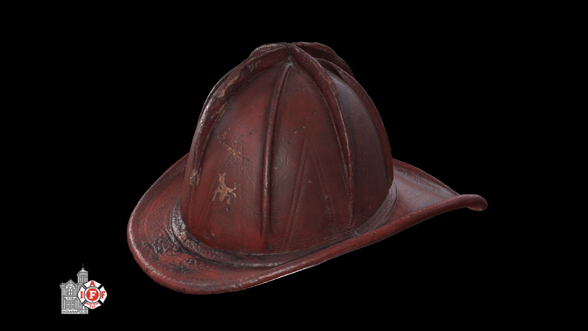 One of the oldest helmets in our collection, Many photos from the 1920's seemed to be leather and did not have shields on the front indicating what company it was from. Circa 1920's. Leather Helmet, is apart of the Indianapolis Fire Fighters Museum collection.

This item was 3D scanned using a Creaform Go Scan 50.

For more information about this object, feel free to visit: https://www.visitindy.com/indianapolis-firefighters-museum-historical-society

For more information about the 3D Digitization Program at IUPUI visit: https://www.ulib.iupui.edu/digitalscholarship/3ddig - Leather Helmet - Download Free 3D model by Connections XR (@connectionsxr) 3d model
